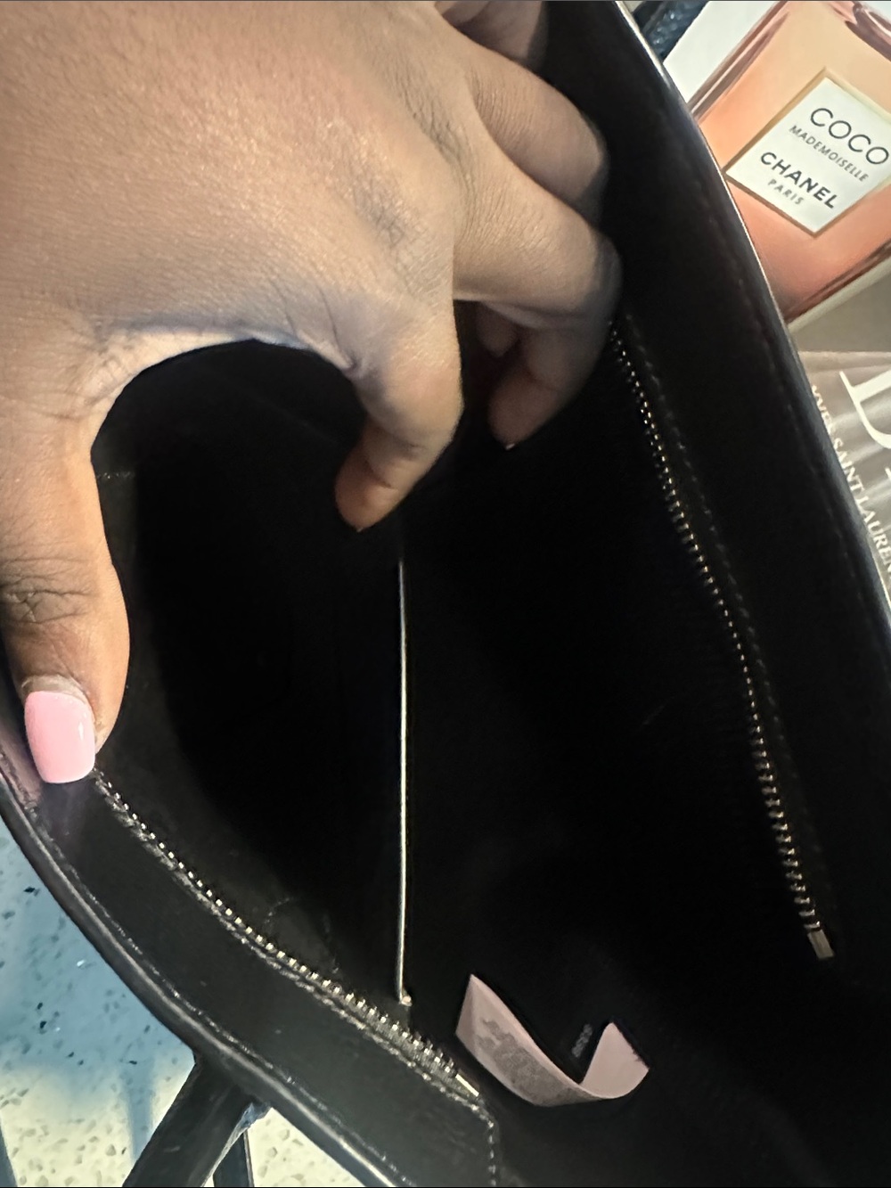 kate spade Olive Floral Print Tote with Pink Accents - Picture 9 of 15